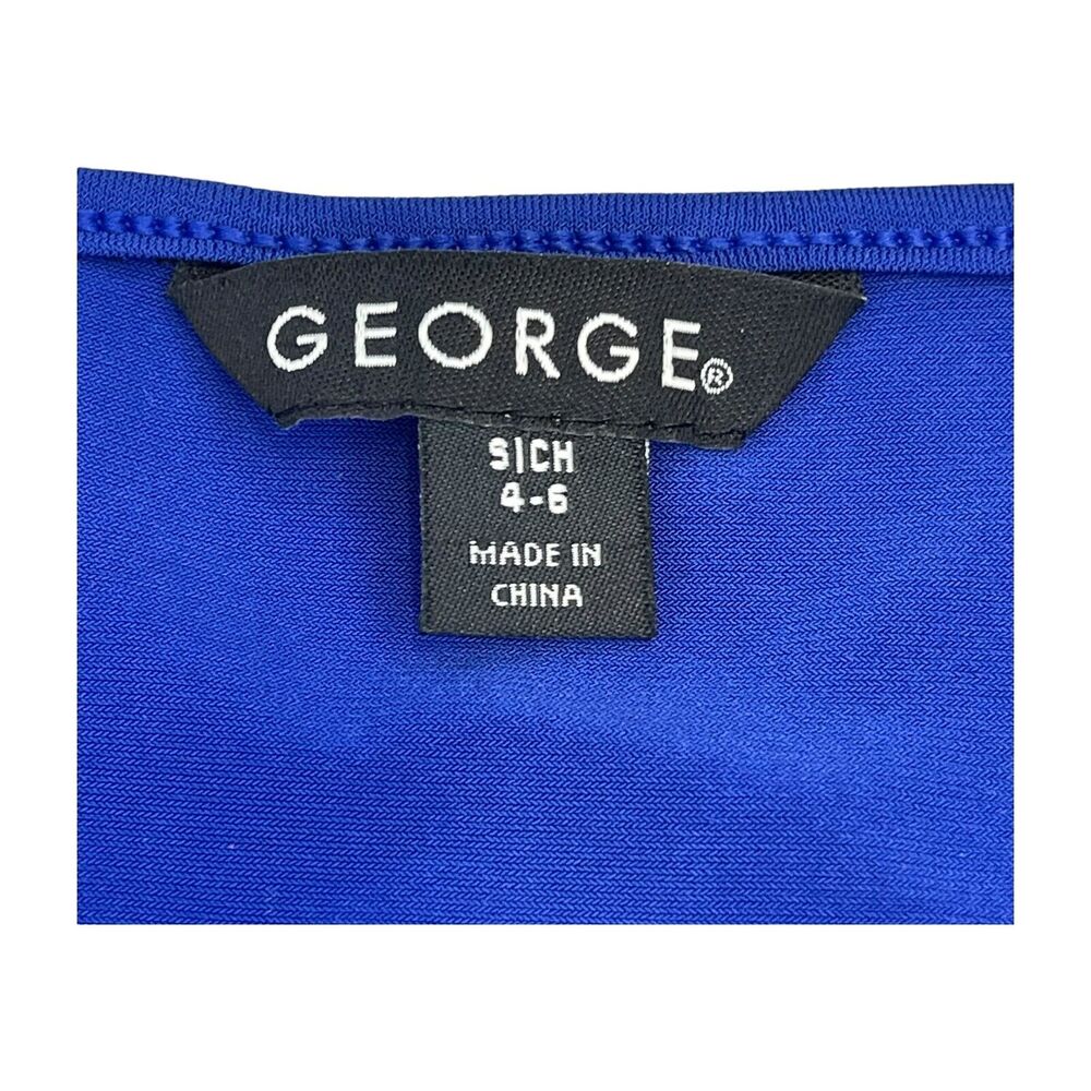 George Tank Top Girls Small Blue 100% Polyester Sequin Round Neck Pullover - Picture 2 of 9